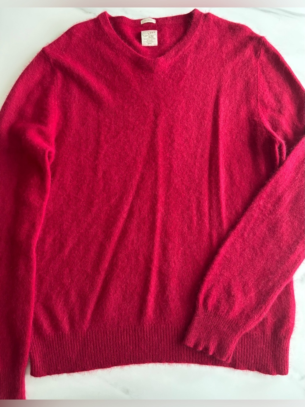 Article 365 Bright Red Crewneck Cashmere Sweater Sz XL